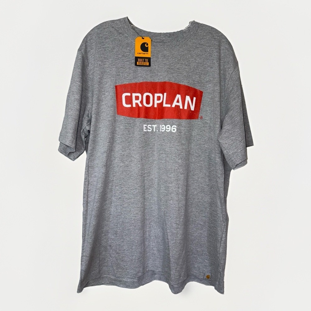 NWT Carhartt Croplan Irvine Relaxed Fit Graphic T Shirt Gray Adult Large
